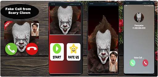 Scary Clown fake Video Call-Clown game Simulation screenshot 1