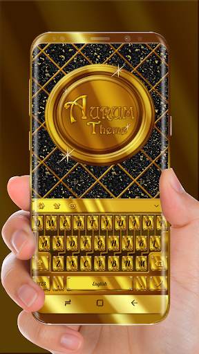 Aurum Gold Keyboard Theme स्क्रीनशॉट 2