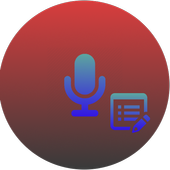 Voice recorder and notepad icon