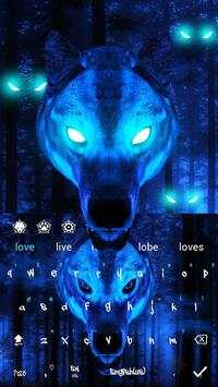 3D VR Live Ice Wolf Keyboard Theme screenshot 8
