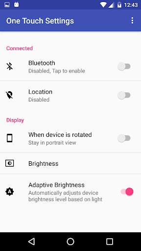 One Touch Settings screenshot 3