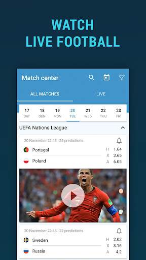 BI: Soccer predictions, odds screenshot 5