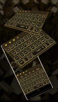 Cool Gloden Black Keyboard screenshot 1