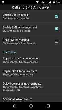 Call and SMS Announcer screenshot 1