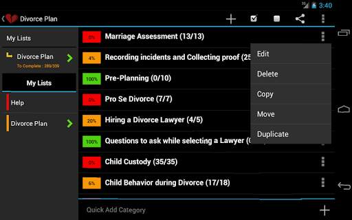 Divorce Planner - FREE screenshot 1