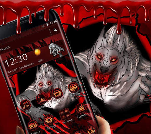 Blood wolf theme screenshot 1