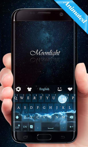 Moonlight GO Keyboard Animated Theme स्क्रीनशॉट 1
