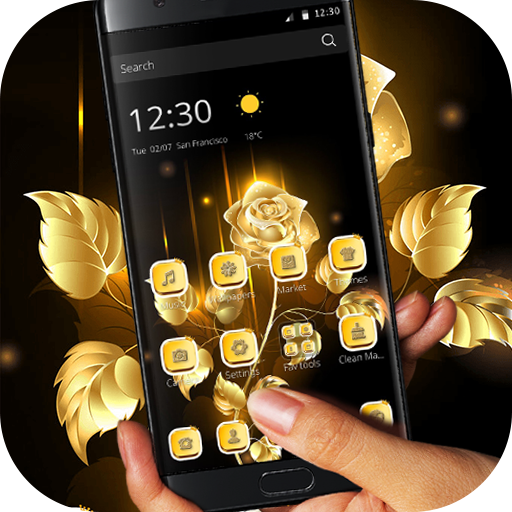 Black Golden Rose Theme icon
