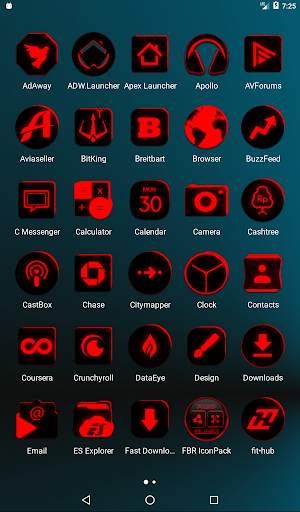 Flat Black and Red Icon Pack screenshot 10