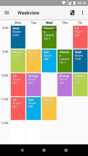 Timetable screenshot 1