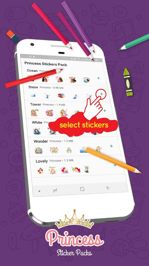 Magic King Princess Stickers for WhatsApp screenshot 1