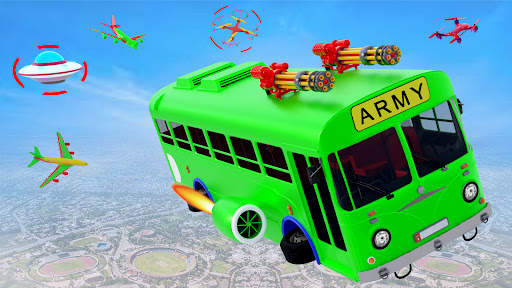 Army School Bus Robot Car Game screenshot 20