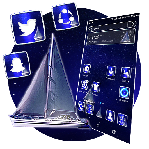 Blue Ocean Night Theme icon