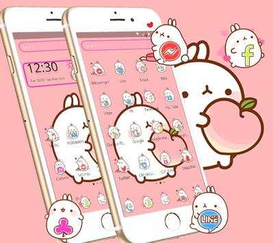 Cute Cartoon Rabbit Theme screenshot 1