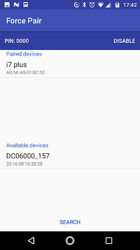 Bluetooth Force Pin Pair (Connect) screenshot 1