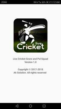 Live Cricket Score & Psl Squad screenshot 7
