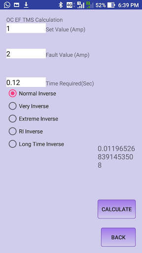 Pick Up and TMS calculation screenshot 3