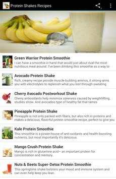 Protein Shakes Recipes screenshot 1