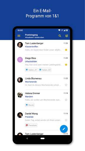 1&1 Mail screenshot 1