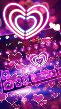 Sparkling Love Hearts Keyboard Theme screenshot 2