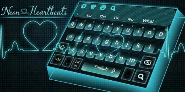 Neon Heartbeat LIVE Keyboard Theme screenshot 6