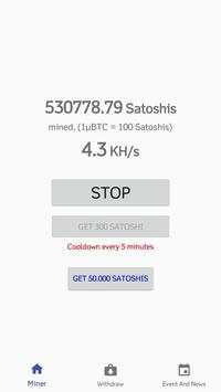 Bitcoin Miner Android 2018 screenshot 1