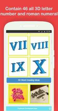 Draw 3D Alphabet Letters & Numbers Step by Step screenshot 5