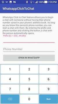 ClickToChat Whatsapp screenshot 1