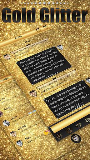 Gold Glitter Emoji Keyboard screenshot 2