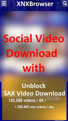 Xnx Browser: Xnx Unblock and Sax Video Download स्क्रीनशॉट 1