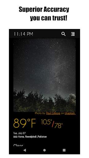 Current Temperature & Simple weather forecast screenshot 1
