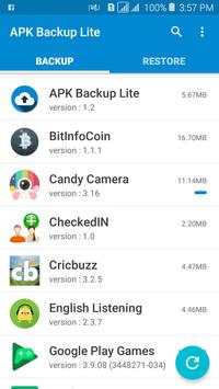 App Backup Restore Lite screenshot 1