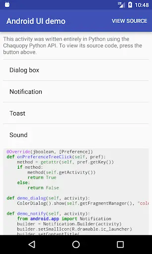 Chaquopy: Python for Android स्क्रीनशॉट 1
