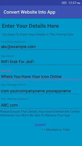 Website to IOS app स्क्रीनशॉट 1