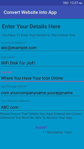 Website to IOS app screenshot 1