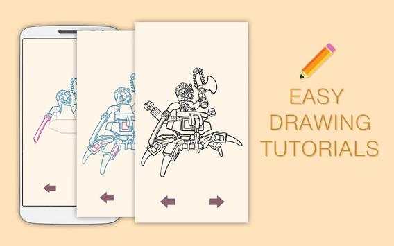Draw Drawings Ninja Go Lego Figures screenshot 1