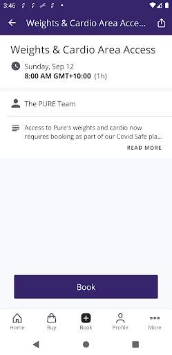 PURE Health Clubs AU screenshot 3