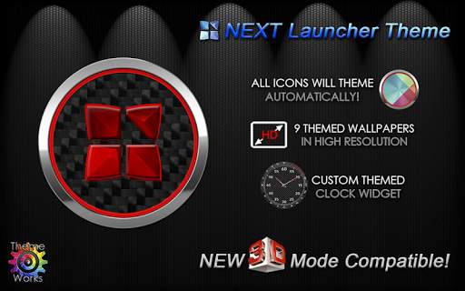 Next Launcher 3D Theme Carbon screenshot 10