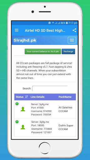 Sirajhd.pk - 3g4g.me Reseller Panel - Cccam Server screenshot 6
