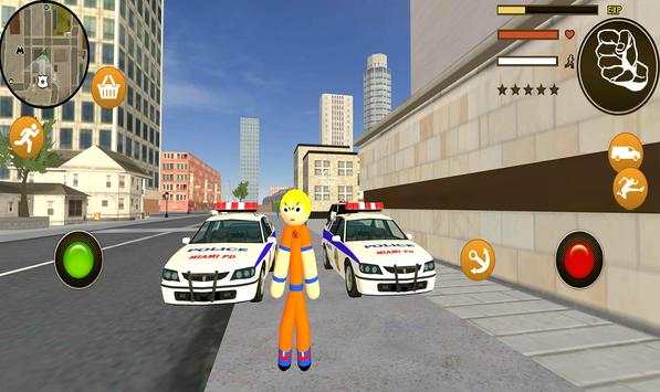 Goku Super Stickman Rope Hero Saiyan Legend Wars screenshot 2