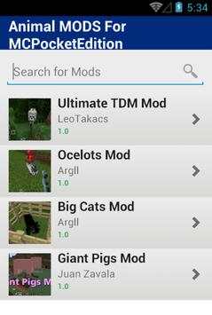 Animal MOD For MCPocketEdition screenshot 2