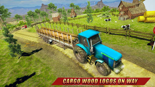 Tractor Trolley Farming Transport: Offroad Drive screenshot 11
