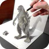 Draw Monster King Godzilla 1.0