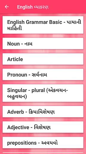 English Grammar In Gujarati screenshot 1