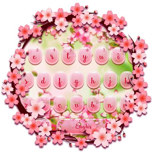 Pink Summer Flower Keyboard 10001002