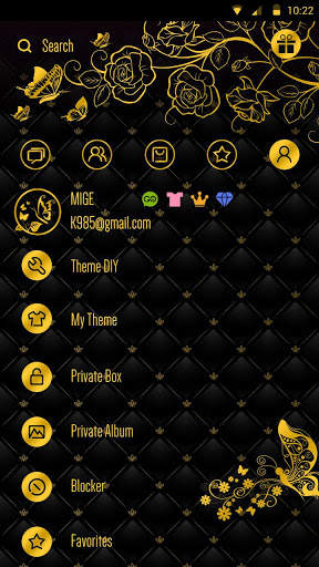 GO SMS BLACK GOLD THEME screenshot 5