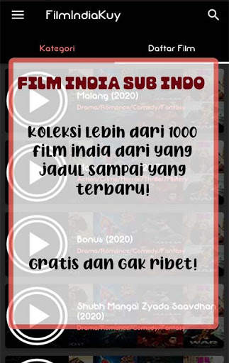Nonton Film India Sub Indo - Gratis screenshot 1