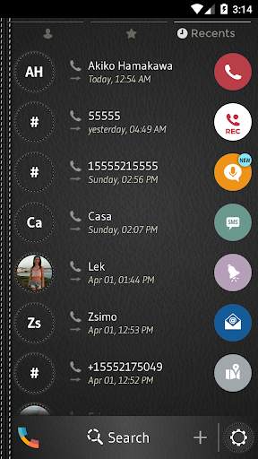 Leather Black Phone Dialer Theme screenshot 4