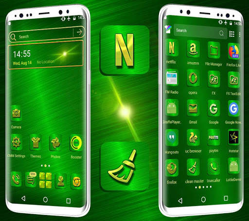Green Texture Launcher Theme screenshot 3