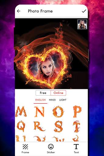 Fire Text Photo Frame скриншот 4